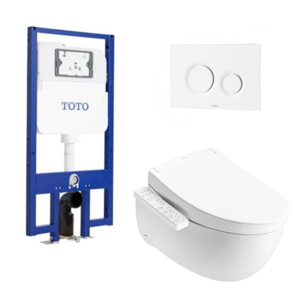 Bồn cầu treo tường nắp rửa điện tử S2 (giấu dây) TOTO CW812REA/TCF33461GAA/WH172AT/TCA465/MB174P#WH