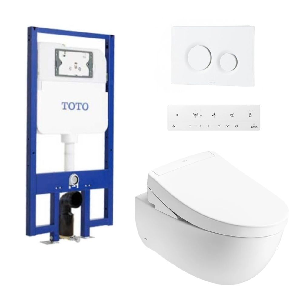 Bồn cầu treo tường nắp rửa điện tử S5 (giấu dây) TOTO CW812REA/TCF34461GAA/WH172AT/TCA465/MB174P#WH