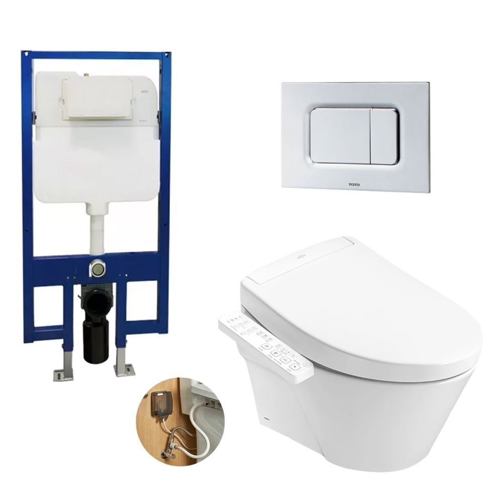 Bồn cầu treo tường nắp rửa điện tử S2 TOTO CW822RA TCF33461GAA WH172A MB170P#SS