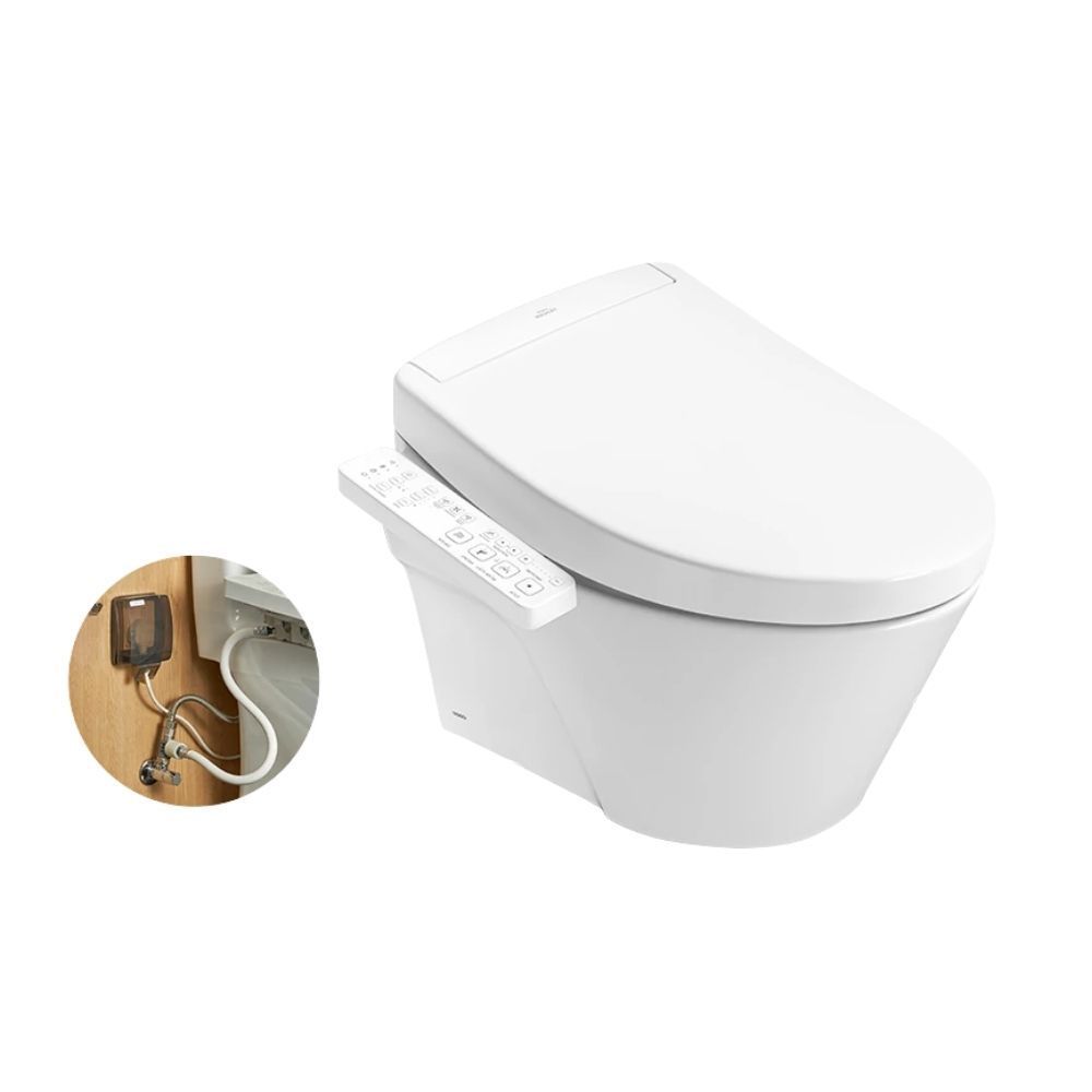 Bồn cầu treo tường nắp rửa điện tử S2 TOTO CW822RA TCF33461GAA WH172A MB174P#SS