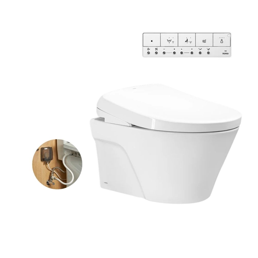 Bồn cầu treo tường nắp rửa điện tử S7 TOTO CW822RA TCF47360GAA WH172A MB175M#SS