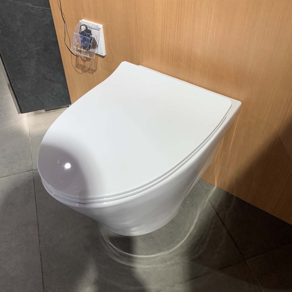 Bồn cầu treo tường nắp êm van xả cảm ứng TOTO CW822RFVA1 TC600VS TREF35L2A WH005A