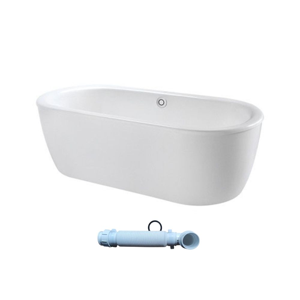 Bồn tắm đặt sàn TOTO FBYN1716CPTE#W TVBF412 gang tráng men 1m7 gồm ống thải