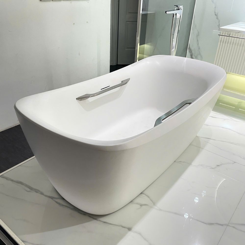 Bồn tắm đặt sàn TOTO PJY1734HPWEN#MW GALALATO 1m7 tay vịn trắng mờ