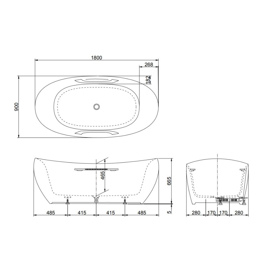 Bồn tắm đặt sàn TOTO PJY1814HPWE#GW TVBF412 GALALATO 1m8 tay vịn gồm ống thải