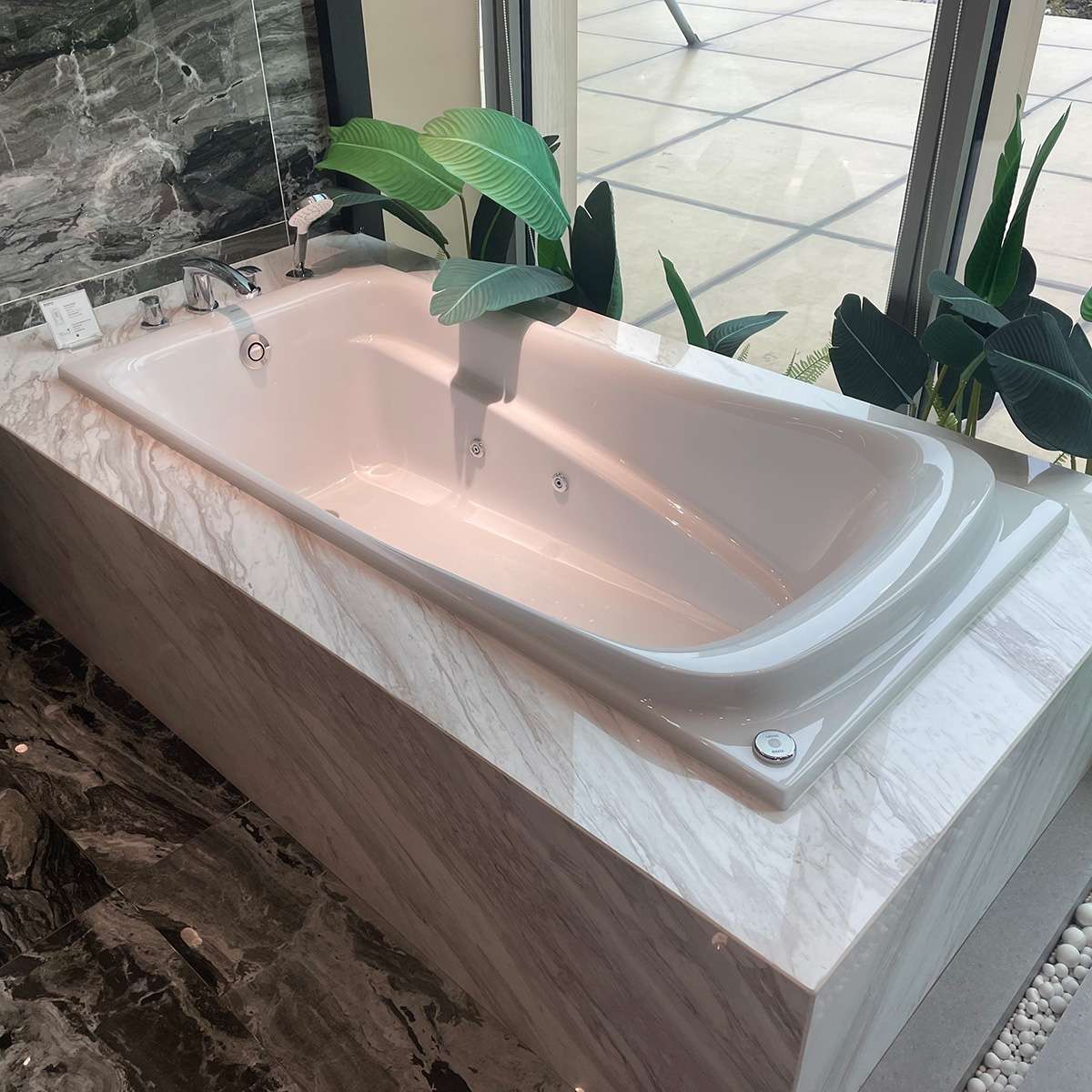 Bồn tắm TOTO PPY1560PE#P TVBF412 DB505R-2B ngọc trai 1m5 gồm bộ xả thải