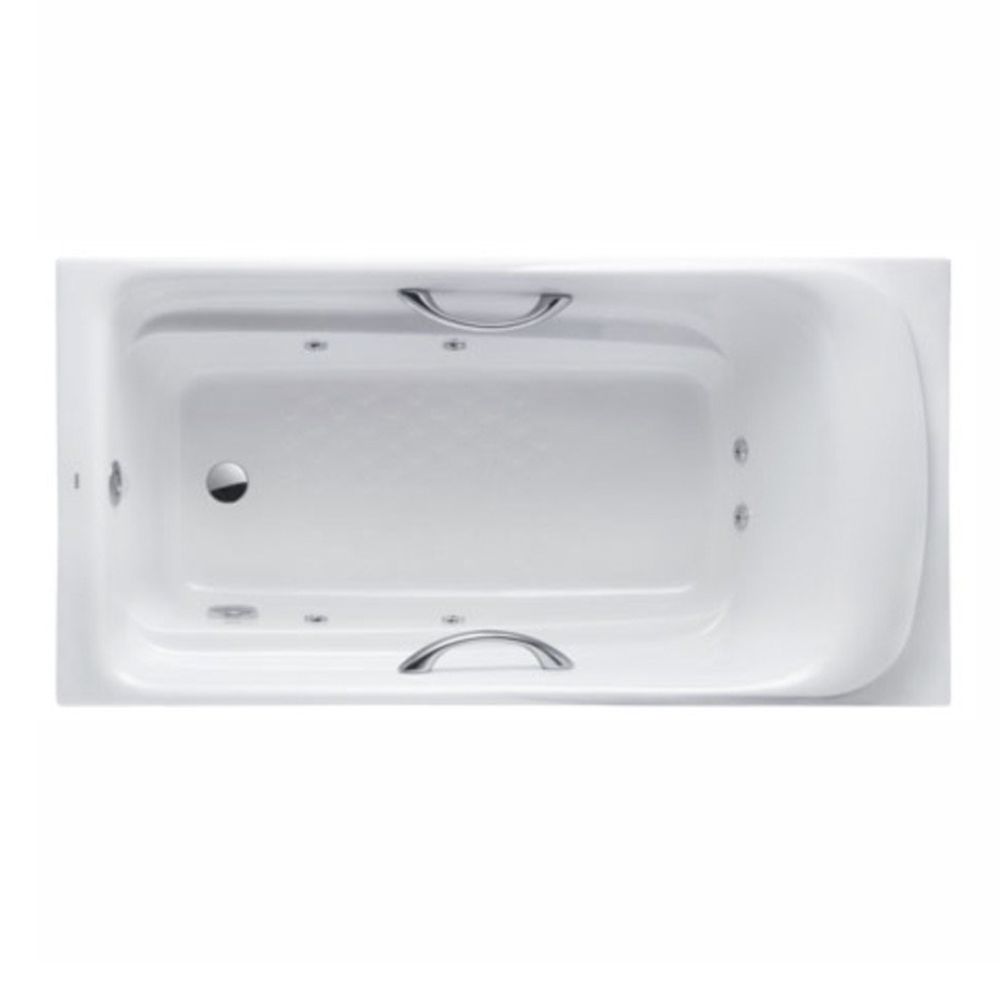 Bồn tắm massage TOTO PPYK1760ZRHPNE#P TVBF412 DB505R-2B ngọc trai 1m7 tay vịn gồm bộ xả thải