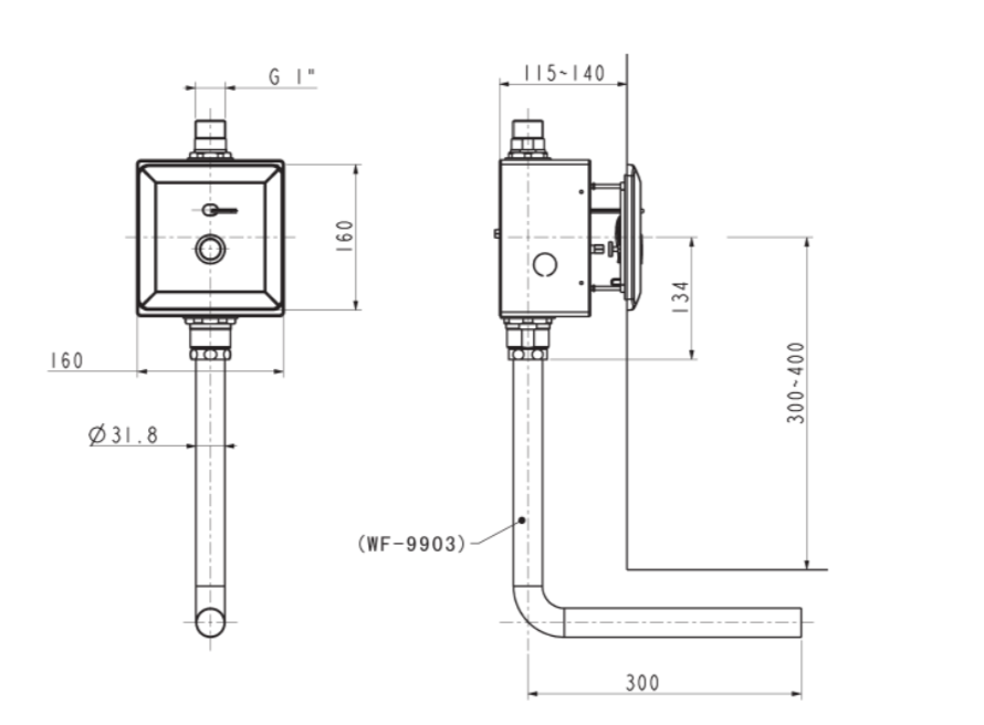 Van xả tiểu cảm ứng âm tường American Standard WF-8603 (WF8603)