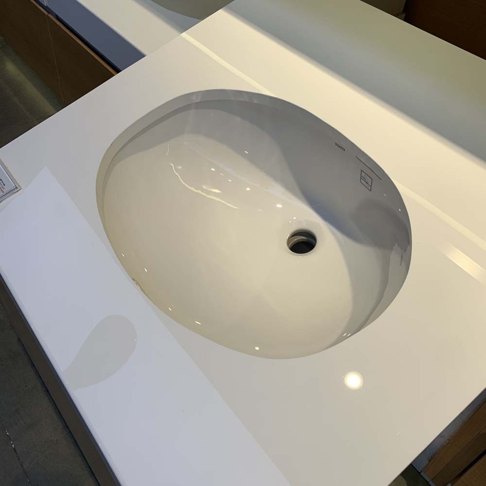 Chậu rửa mặt lavabo âm bàn TOTO LW1505V#XW TL516GV kèm giá đỡ