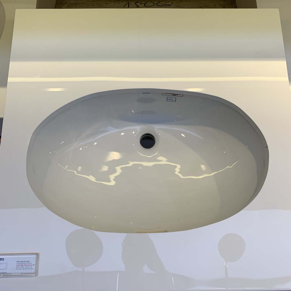 Chậu rửa mặt lavabo âm bàn TOTO LW1506V#XW TL516GV kèm giá đỡ