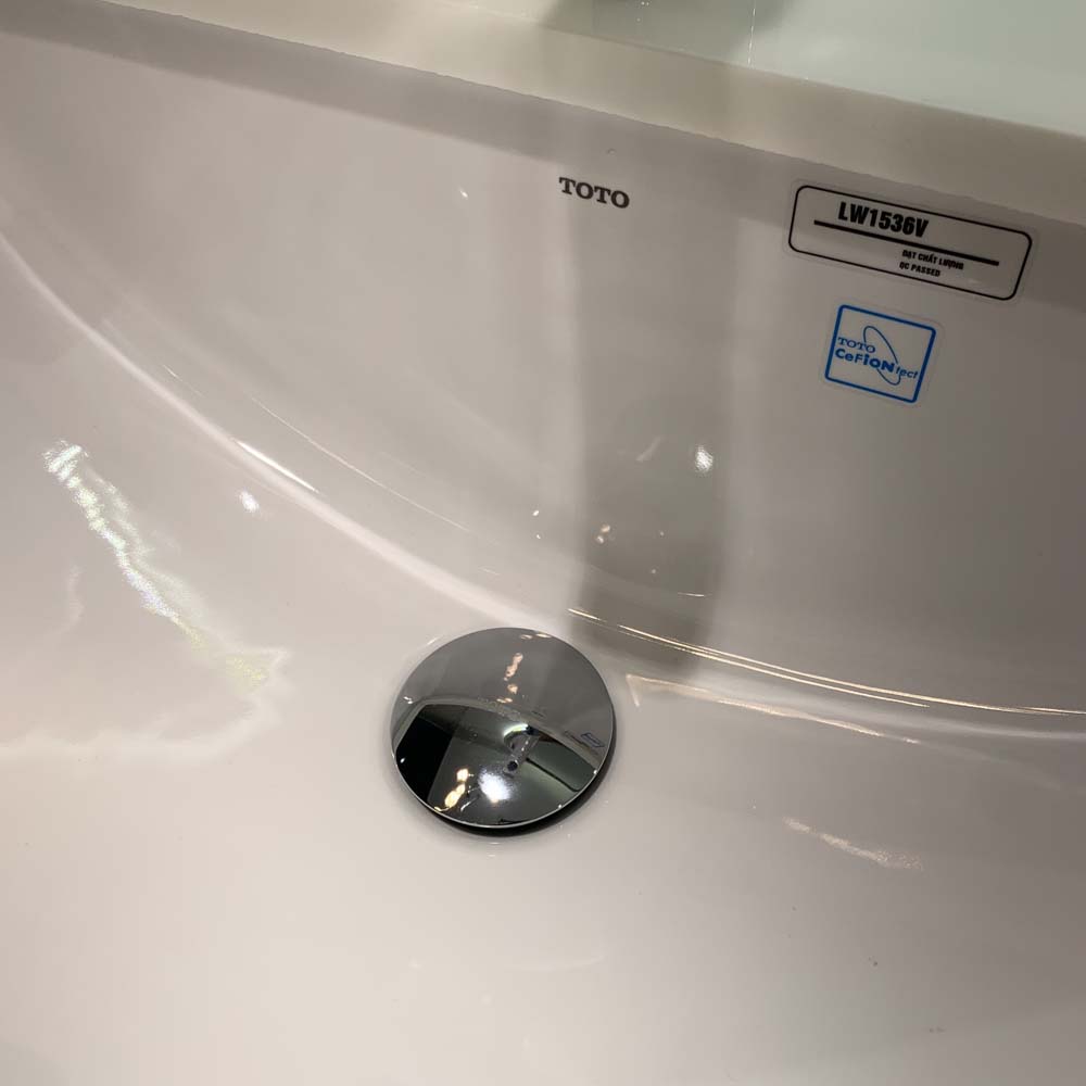 Chậu rửa mặt lavabo âm bàn TOTO LW1535V#XW TL516GV kèm giá đỡ