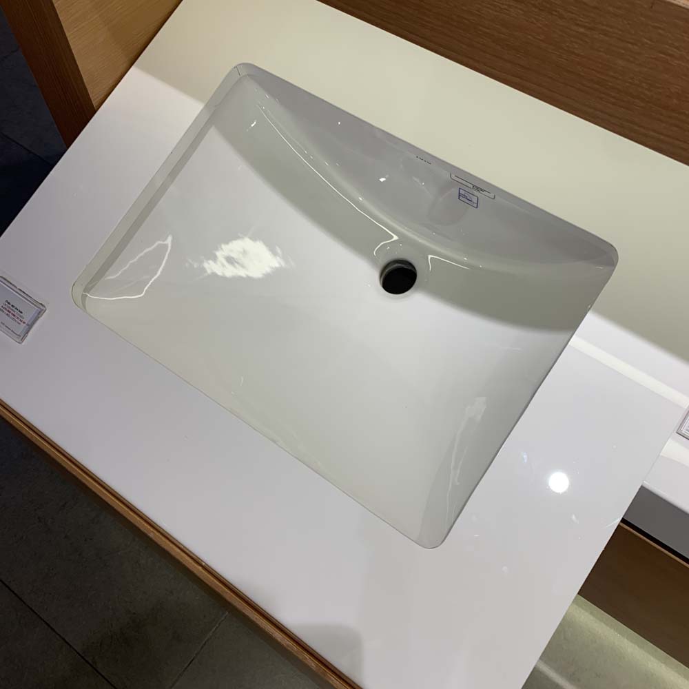 Chậu rửa mặt lavabo âm bàn TOTO LW1535V#XW TL516GV kèm giá đỡ