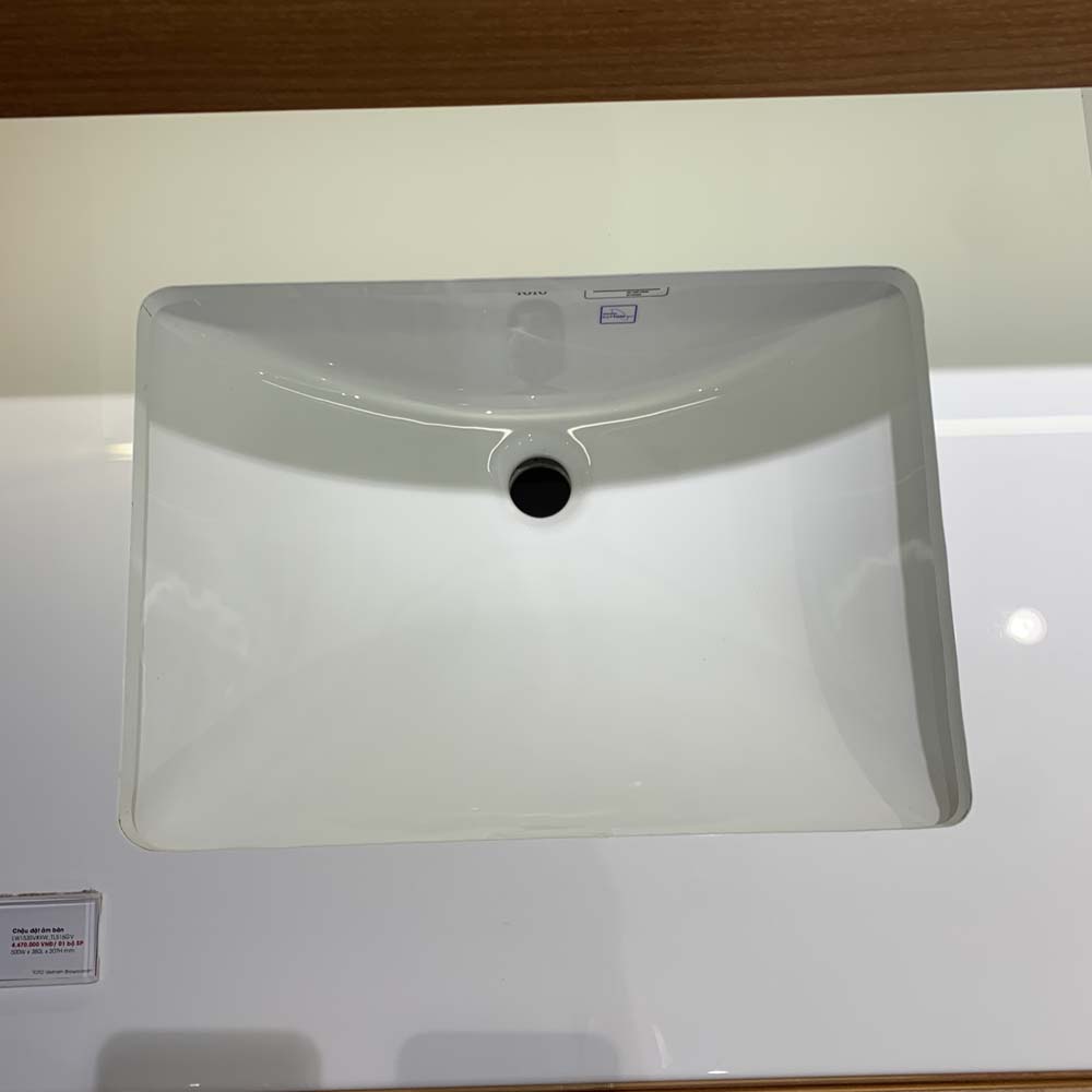 Chậu rửa mặt lavabo âm bàn TOTO LW1535V#XW TL516GV kèm giá đỡ