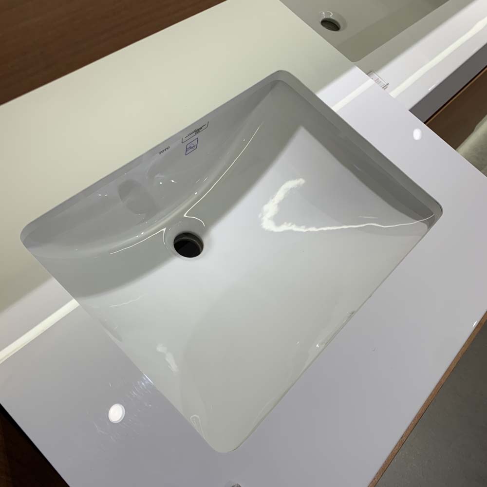 Chậu rửa mặt lavabo âm bàn TOTO LW1535V#XW TL516GV kèm giá đỡ