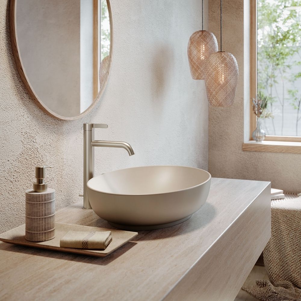 Chậu rửa lavabo đặt bàn TOTO LT1705#MBE (LT1705MBE) màu be mờ