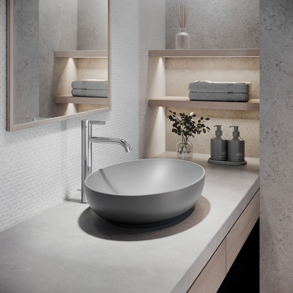 Chậu rửa lavabo đặt bàn TOTO LT1705#MGR (LT1705MGR) màu xám mờ