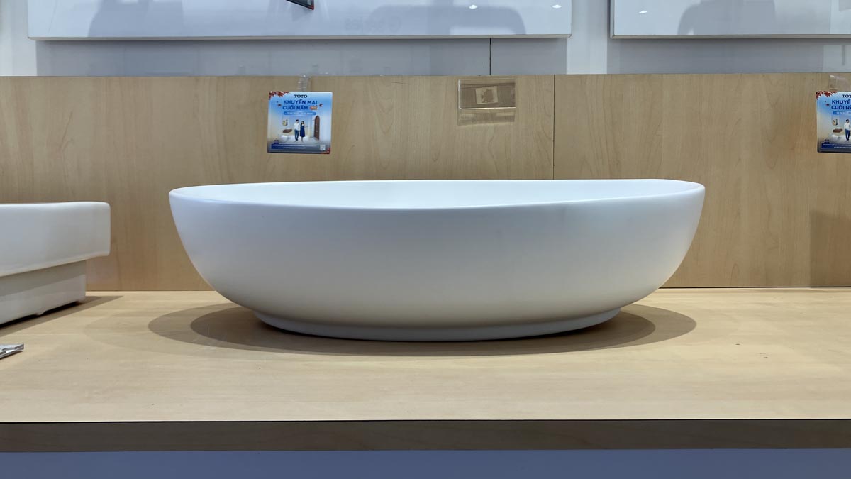 Chậu rửa lavabo đặt bàn TOTO LT1705#MW (LT1705MW) màu trắng mờ