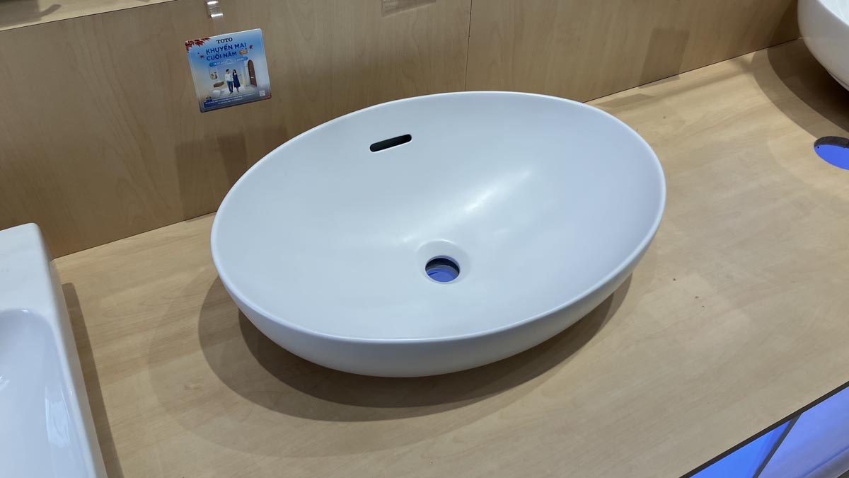 Chậu rửa lavabo đặt bàn TOTO LT1705#MW (LT1705MW) màu trắng mờ