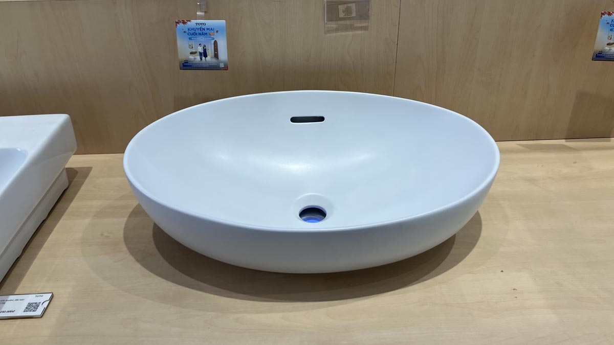 Chậu rửa lavabo đặt bàn TOTO LT1705#MW (LT1705MW) màu trắng mờ