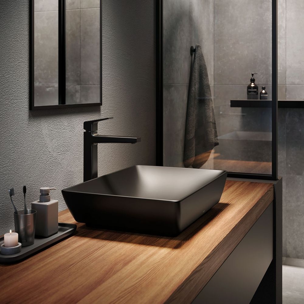 Chậu rửa lavabo đặt bàn TOTO LT1735#MBL (LT1735MBL) màu đen mờ