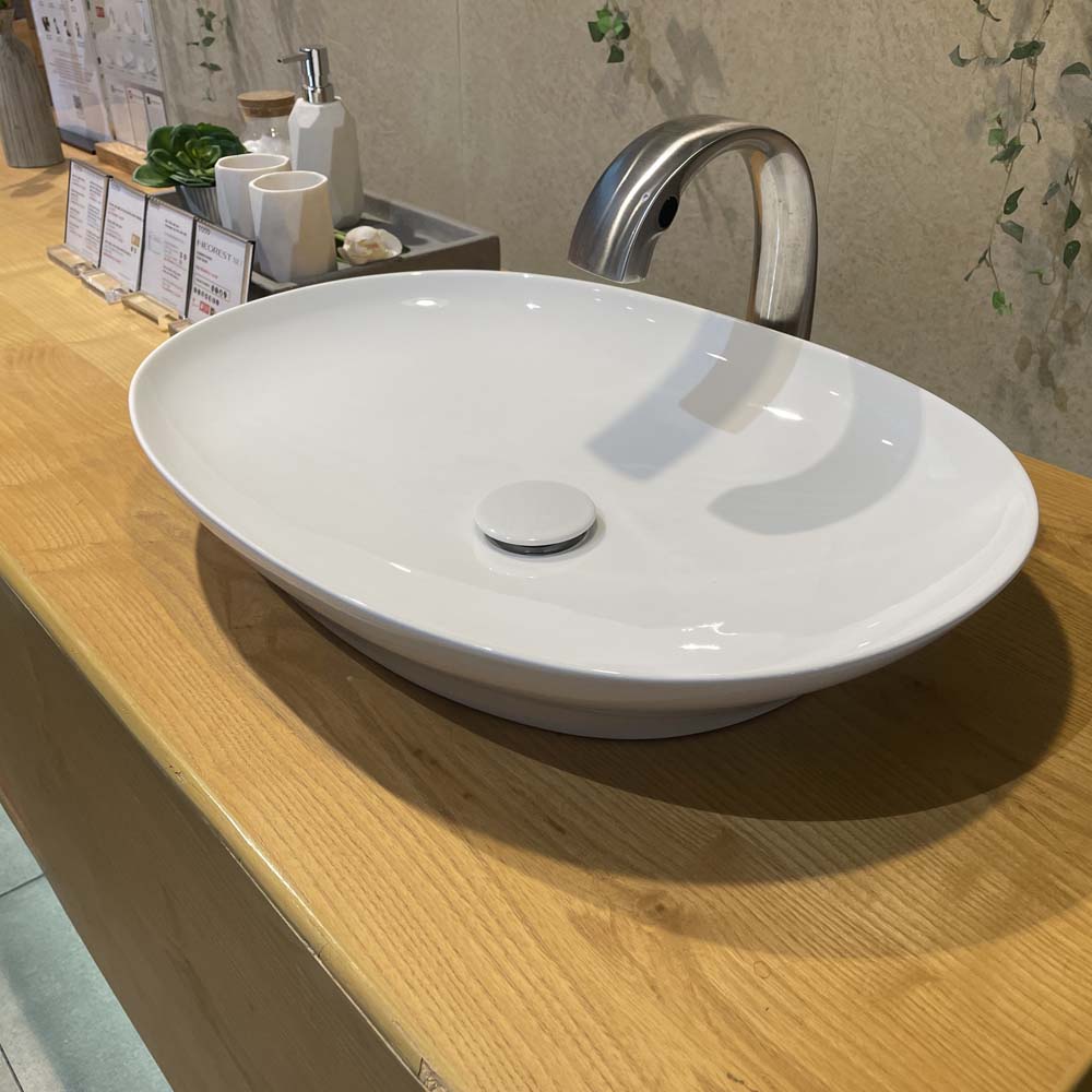 Chậu lavabo đặt bàn TOTO LT4706#XW (LT4706XW) trắng bóng vành mỏng Linear Ceram