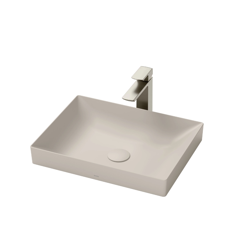 Chậu lavabo đặt bàn TOTO LT4715G17#MBE (LT4715G17MBE) be mờ vành mỏng Linear Ceram
