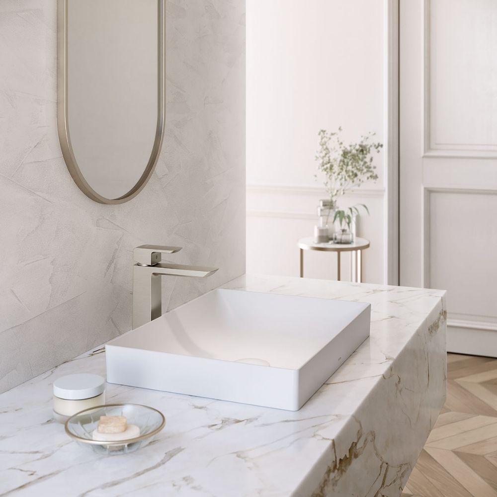 Chậu lavabo đặt bàn TOTO LT4715G17#MW (LT4715G17MW) trắng mờ vành mỏng Linear Ceram