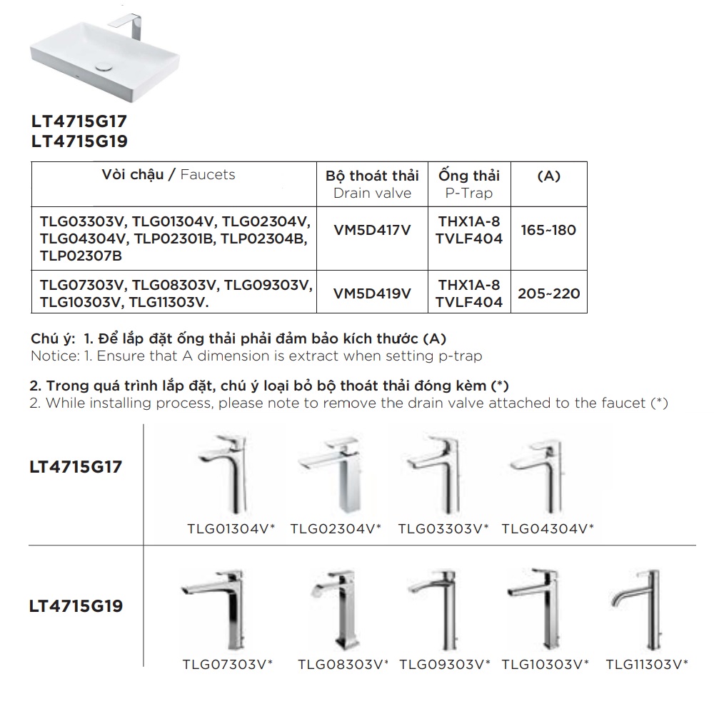 Chậu lavabo đặt bàn TOTO LT4715G17#XW (LT4715G17XW) trắng bóng vành mỏng Linear Ceram