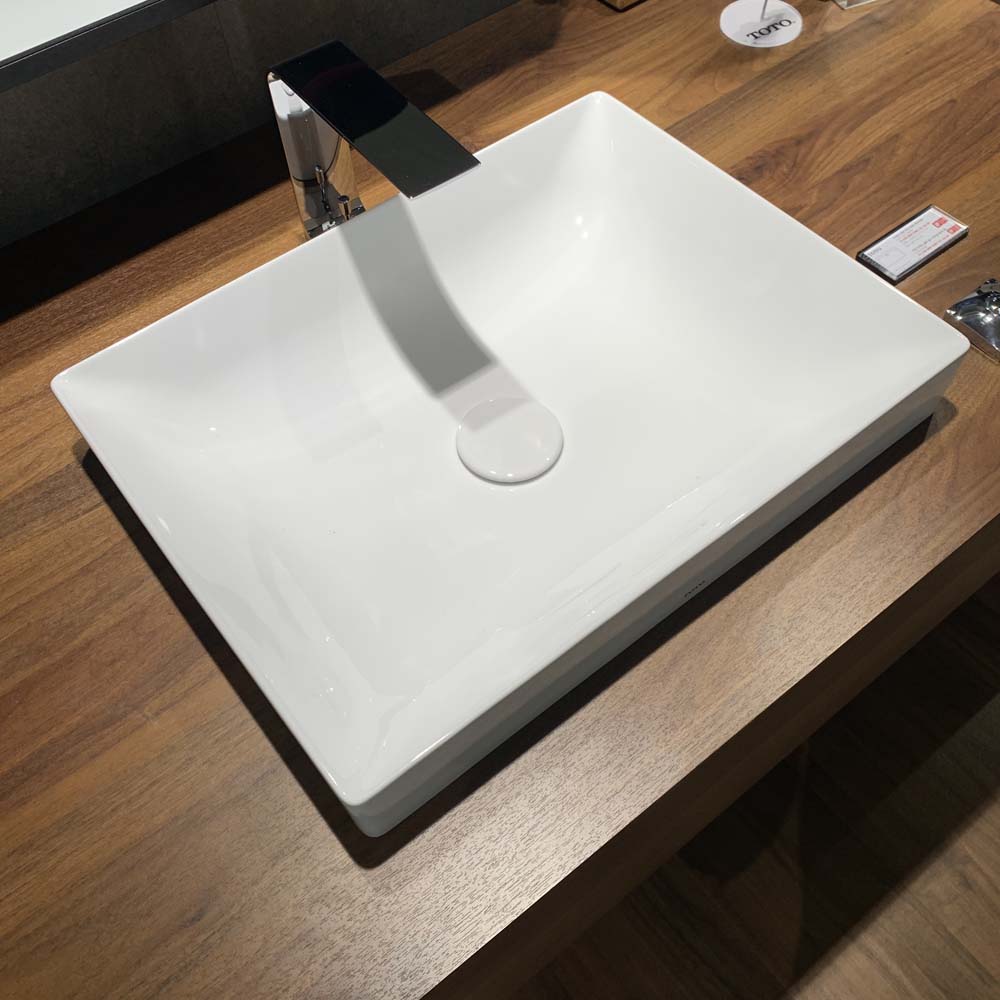 Chậu lavabo đặt bàn TOTO LT4715G17#XW (LT4715G17XW) trắng bóng vành mỏng Linear Ceram