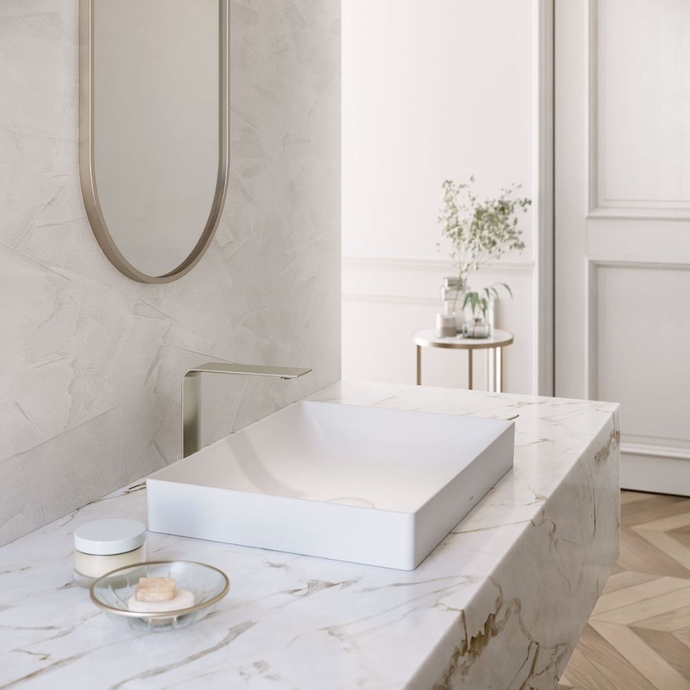 Chậu lavabo đặt bàn TOTO LT4715G19#MW (LT4715G19MW) trắng mờ vành mỏng Linear Ceram