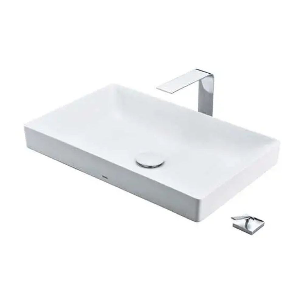 Chậu lavabo đặt bàn TOTO LT4715G19#XW (LT4715G19XW) trắng bóng vành mỏng Linear Ceram