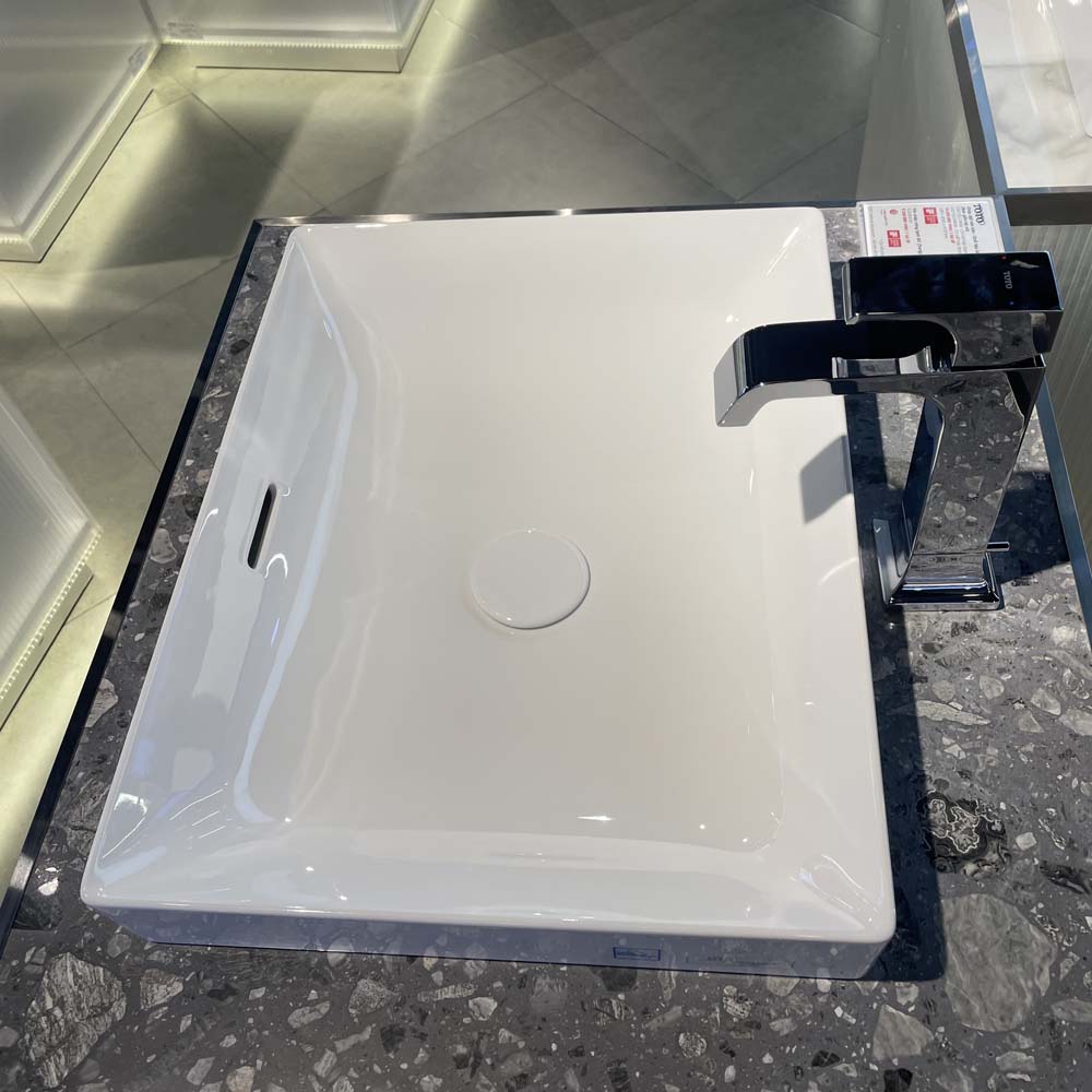 Chậu lavabo đặt bàn TOTO LT4715G19#XW (LT4715G19XW) trắng bóng vành mỏng Linear Ceram