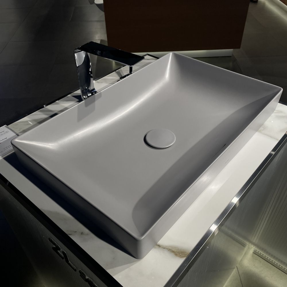 Chậu lavabo đặt bàn TOTO LT4716G17#MGR (LT4716G17MGR) xám mờ vành mỏng Linear Ceram