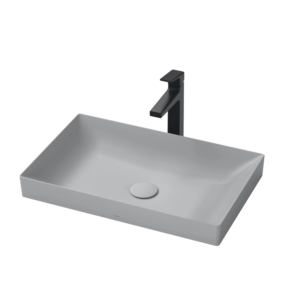 Chậu lavabo đặt bàn TOTO LT4716G17#MGR (LT4716G17MGR) xám mờ vành mỏng Linear Ceram