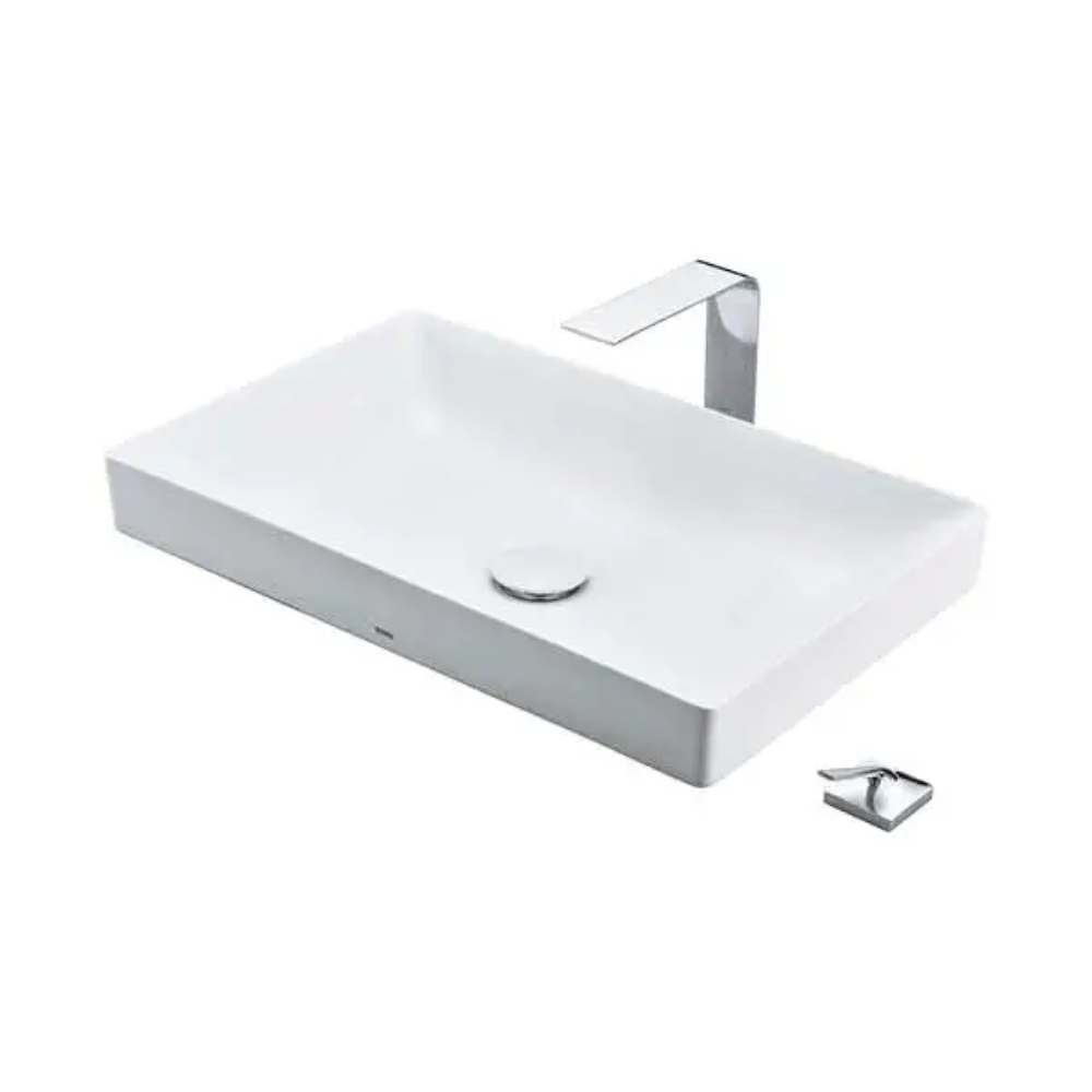 Chậu lavabo đặt bàn TOTO LT4716G17#XW (LT4716G17XW) trắng bóng vành mỏng Linear Ceram