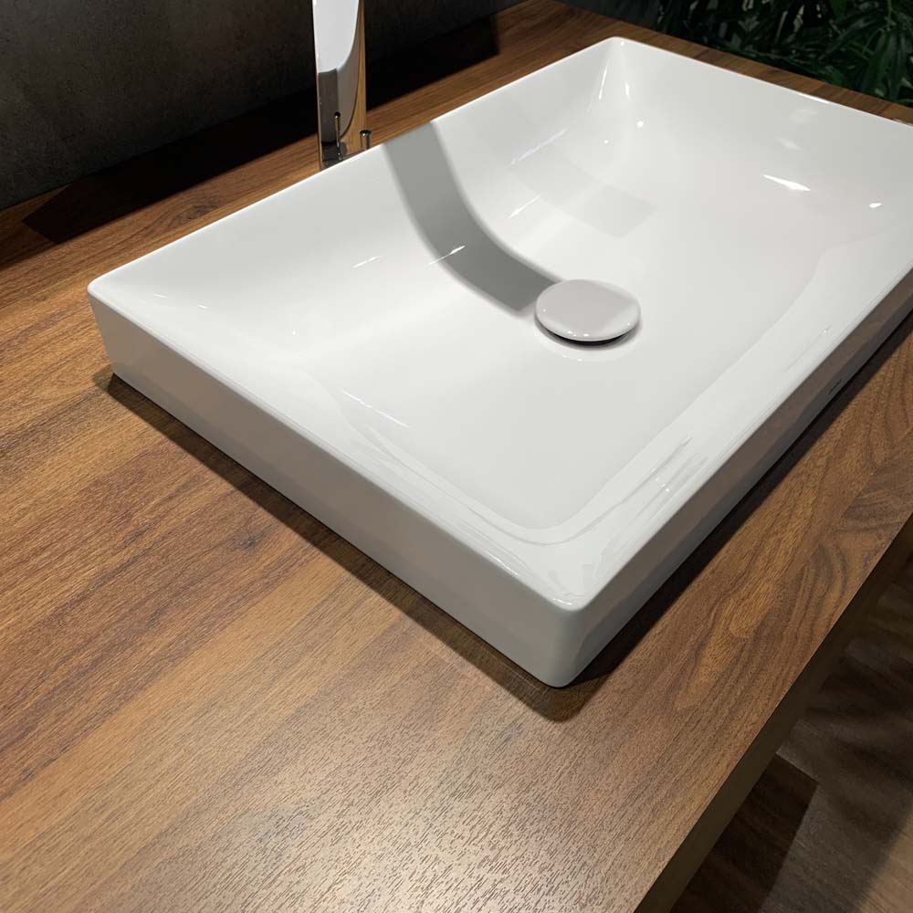 Chậu lavabo đặt bàn TOTO LT4716G17#XW (LT4716G17XW) trắng bóng vành mỏng Linear Ceram