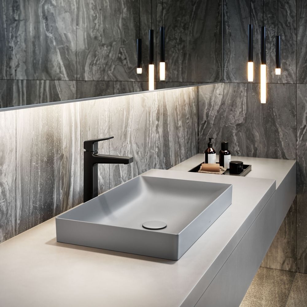 Chậu lavabo đặt bàn TOTO LT4716G19#MGR (LT4716G19MGR) xám mờ vành mỏng Linear Ceram