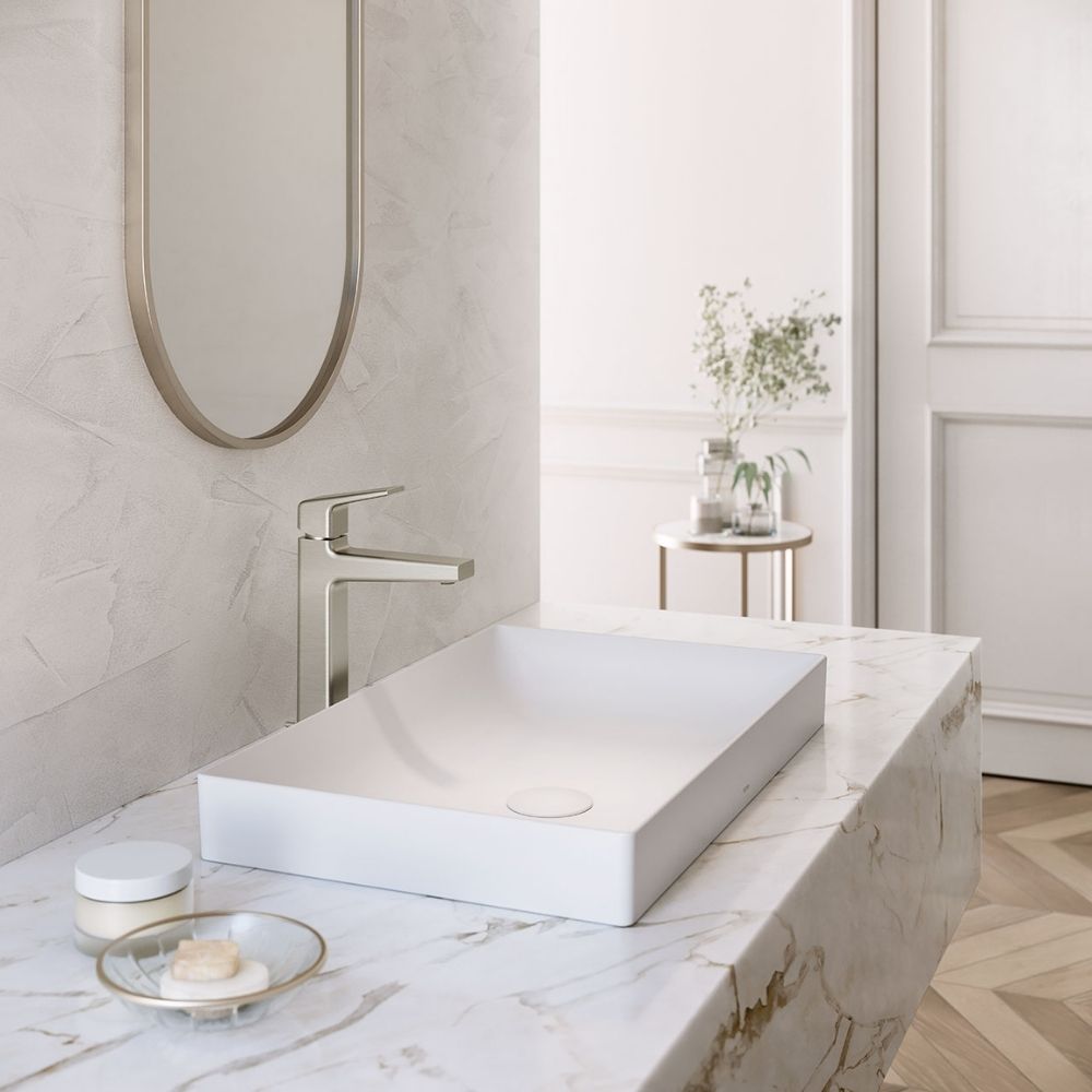 Chậu lavabo đặt bàn TOTO LT4716G19#MW (LT4716G19MW) trắng mờ vành mỏng Linear Ceram