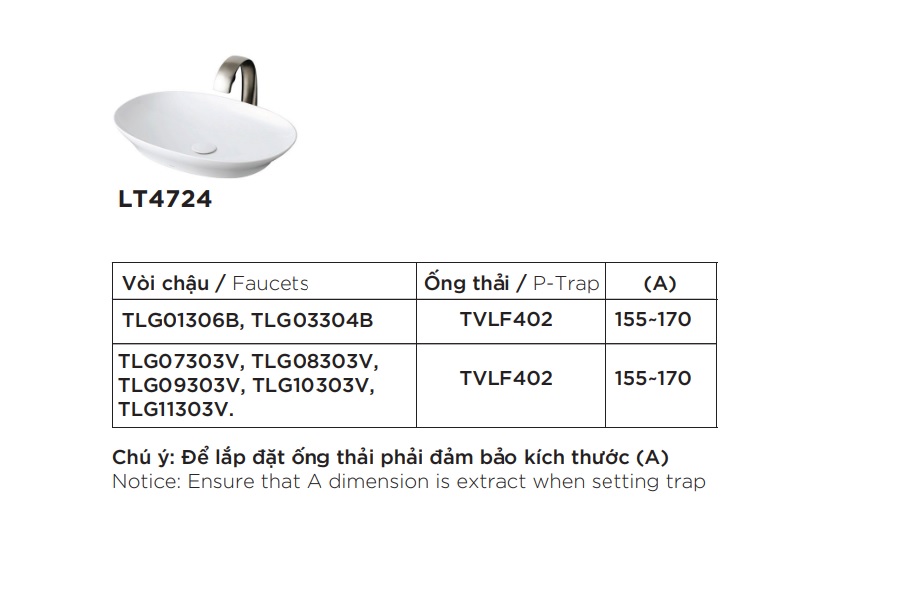 Chậu lavabo đặt bàn TOTO LT4724#XW (LT4724XW) trắng bóng vành mỏng Linear Ceram