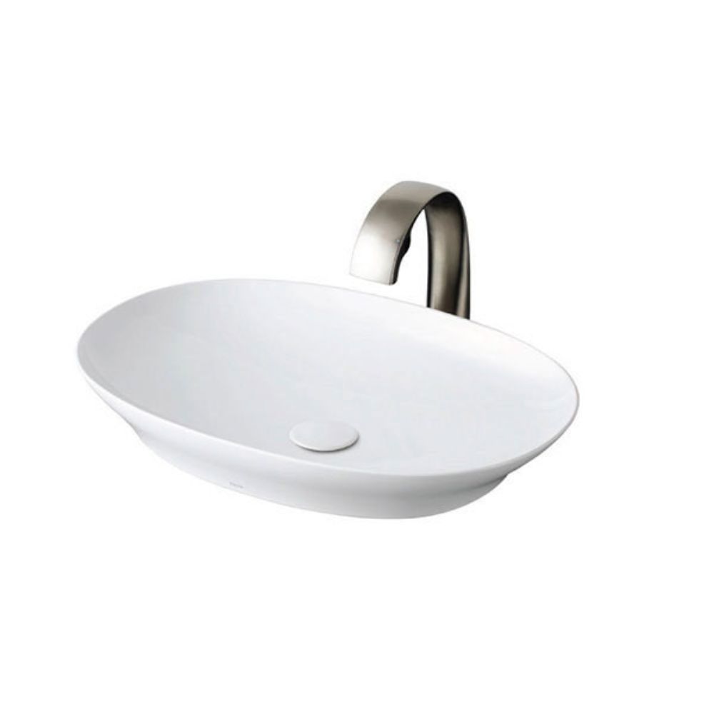 Chậu lavabo đặt bàn TOTO LT4724MT#CMW (LT4724MTCMW) trắng mờ men Cefiontect vành mỏng Linear Ceram