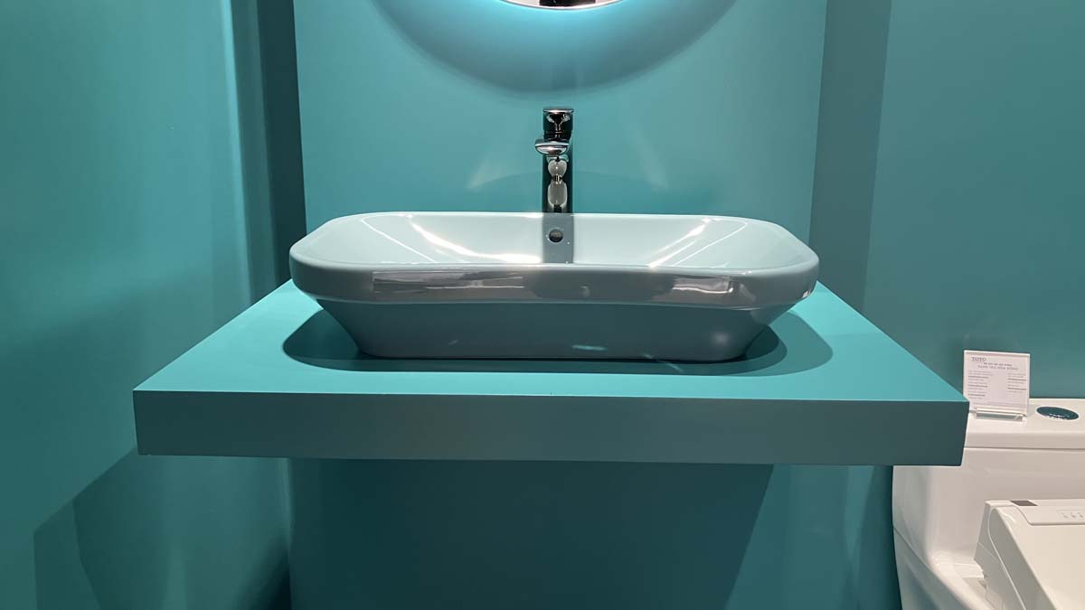 Chậu rửa lavabo đặt bàn TOTO LW630JDW/F#ASB (LW630JDWFASB) màu xanh tro