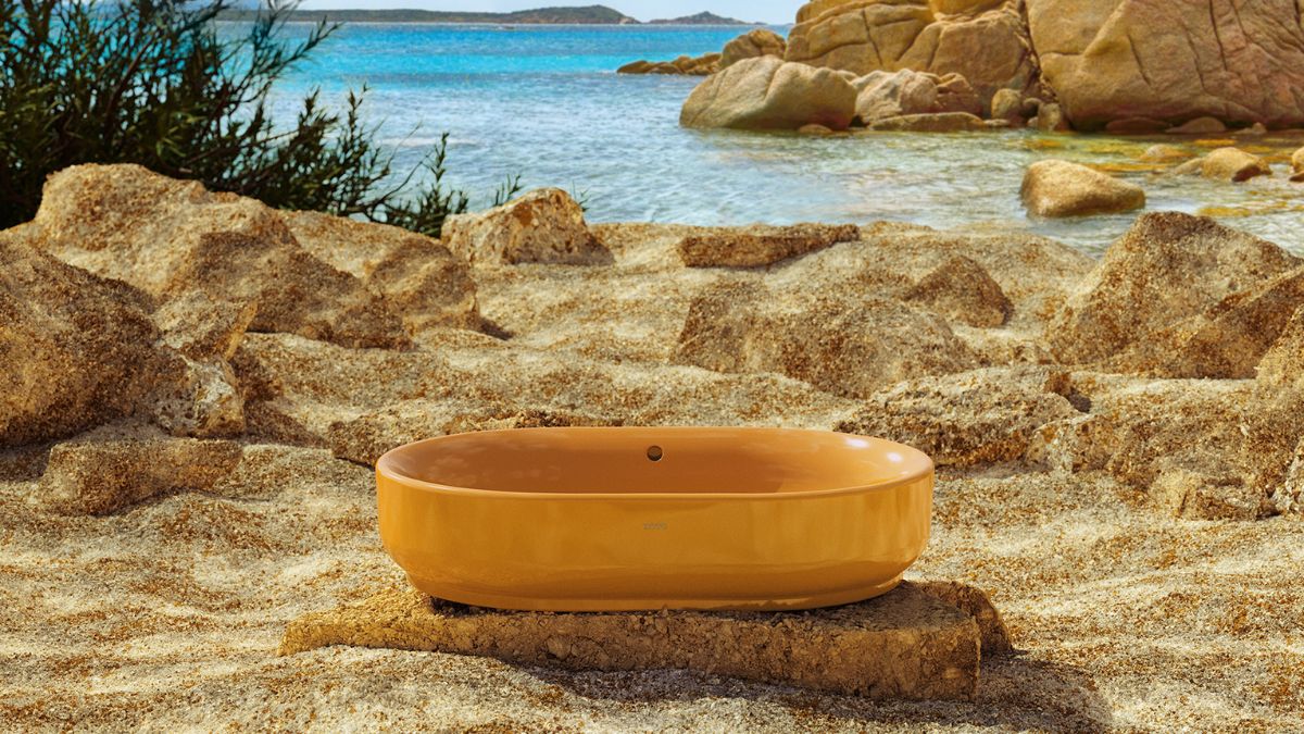 Chậu rửa lavabo đặt bàn TOTO LW896JW/F#MDR (LW896JWFMDR) màu cam vàng