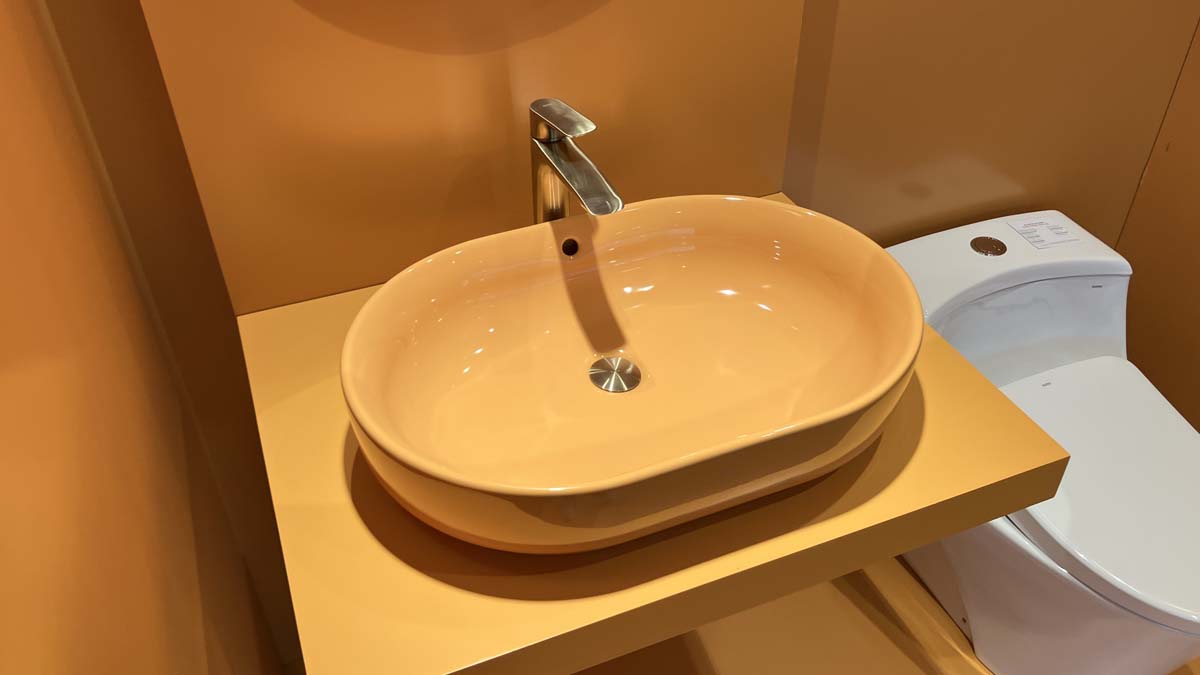 Chậu rửa lavabo đặt bàn TOTO LW896JW/F#MDR (LW896JWFMDR) màu cam vàng