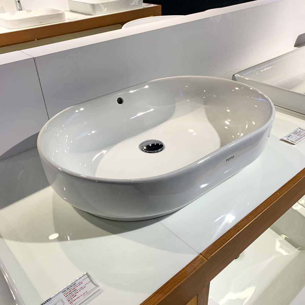 Chậu rửa lavabo đặt bàn TOTO LW896JW/F#W (LW896JWFW) màu trắng