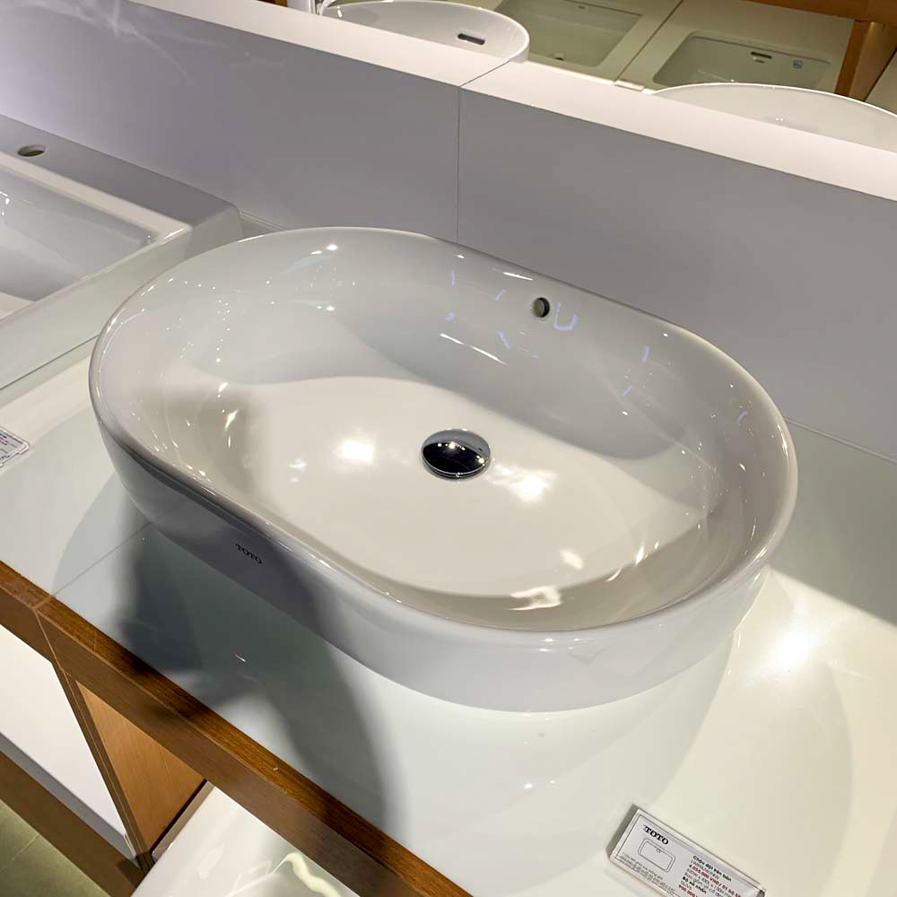 Chậu rửa lavabo đặt bàn TOTO LW896JW/F#W (LW896JWFW) màu trắng