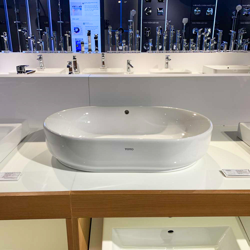 Chậu rửa lavabo đặt bàn TOTO LW896JW/F#W (LW896JWFW) màu trắng