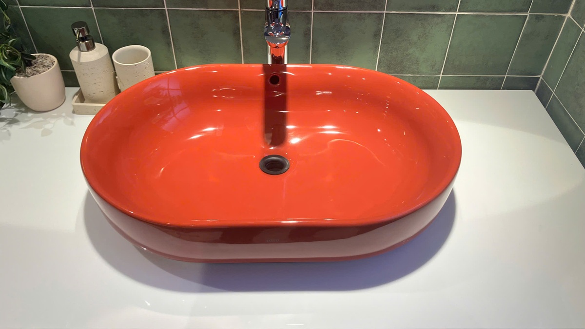 Chậu rửa lavabo đặt bàn TOTO LW896JW/F#SCR (LW896JWFSCR) màu đỏ