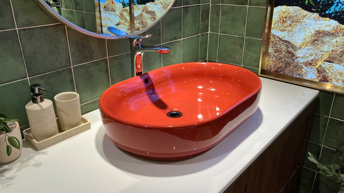 Chậu rửa lavabo đặt bàn TOTO LW896JW/F#SCR (LW896JWFSCR) màu đỏ