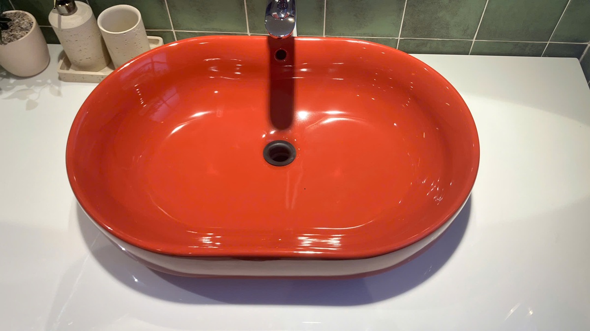 Chậu rửa lavabo đặt bàn TOTO LW896JW/F#SCR (LW896JWFSCR) màu đỏ