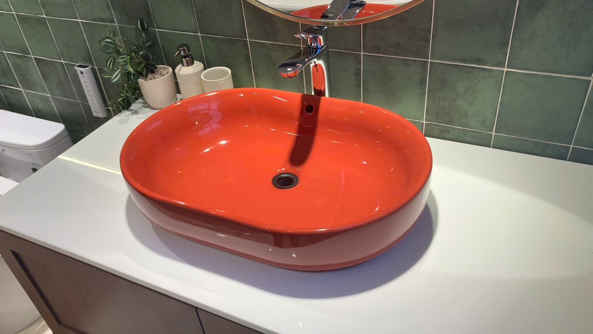 Chậu rửa lavabo đặt bàn TOTO LW896JW/F#SCR (LW896JWFSCR) màu đỏ